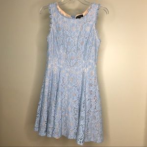 JODI KRISTOPHER Lace Sleeveless A-Line Skirt Dress